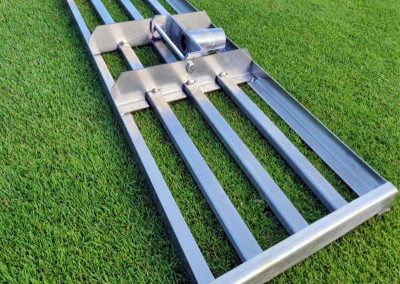 Leveling Rake Stainless Steel 304 "DeLuxe" in grass